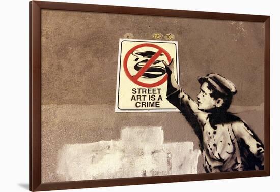 Street Art is a Crime-Banksy-Framed Giclee Print
