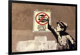 Street Art is a Crime-Banksy-Framed Giclee Print