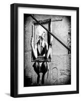 Street Art, Murals Style, French Artist, Paris, France, Black and White Photography-Philippe Hugonnard-Framed Photographic Print