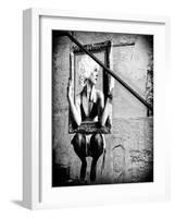 Street Art, Murals Style, French Artist, Paris, France, Black and White Photography-Philippe Hugonnard-Framed Photographic Print