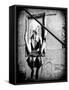 Street Art, Murals Style, French Artist, Paris, France, Black and White Photography-Philippe Hugonnard-Framed Stretched Canvas