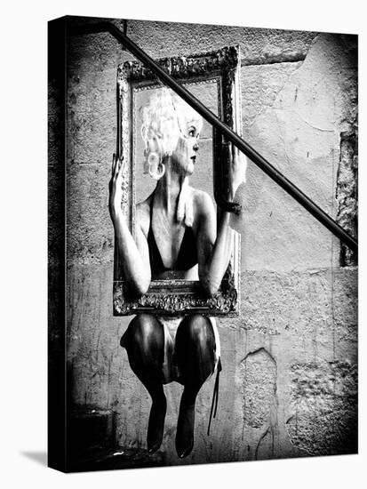 Street Art, Murals Style, French Artist, Paris, France, Black and White Photography-Philippe Hugonnard-Stretched Canvas