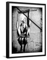 Street Art, Murals Style, French Artist, Paris, France, Black and White Photography-Philippe Hugonnard-Framed Premium Photographic Print