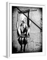 Street Art, Murals Style, French Artist, Paris, France, Black and White Photography-Philippe Hugonnard-Framed Premium Photographic Print