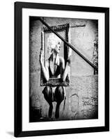 Street Art, Murals Style, French Artist, Paris, France, Black and White Photography-Philippe Hugonnard-Framed Photographic Print