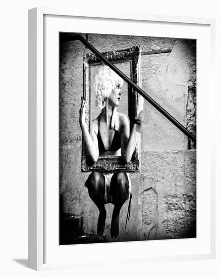 Street Art, Murals Style, French Artist, Paris, France, Black and White Photography-Philippe Hugonnard-Framed Photographic Print