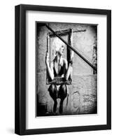 Street Art, Murals Style, French Artist, Paris, France, Black and White Photography-Philippe Hugonnard-Framed Premium Photographic Print