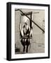 Street Art, Murals Style, French Artist, Paris, France, Sepia-Philippe Hugonnard-Framed Photographic Print