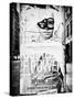 Street Art, Trendy Advertising, Manhattan, Brooklyn, New York, Black and White Photography-Philippe Hugonnard-Stretched Canvas