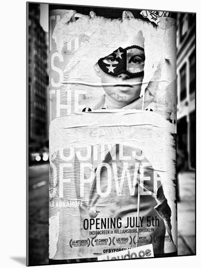 Street Art, Trendy Advertising, Manhattan, Brooklyn, New York, Black and White Photography-Philippe Hugonnard-Mounted Premium Photographic Print