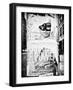 Street Art, Trendy Advertising, Manhattan, Brooklyn, New York, Black and White Photography-Philippe Hugonnard-Framed Photographic Print