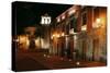 Street at Night, Garachico, Tenerife, 2007-Peter Thompson-Stretched Canvas