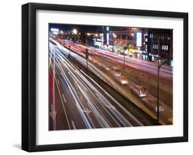 Street at Night, Taipei, Taiwan, Asia-Charles Bowman-Framed Photographic Print