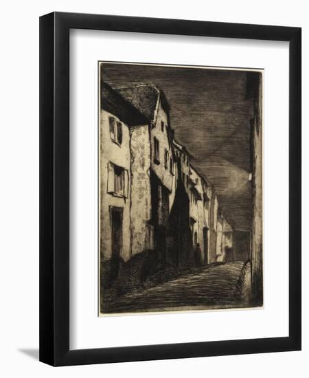 Street at Saverne from Twelve Etchings from Nature, 1858-James Abbott McNeill Whistler-Framed Giclee Print