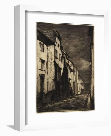 Street at Saverne from Twelve Etchings from Nature, 1858-James Abbott McNeill Whistler-Framed Giclee Print