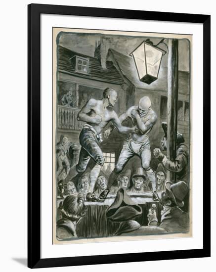 Street Bare Knuckle Fight-Peter Jackson-Framed Premium Giclee Print