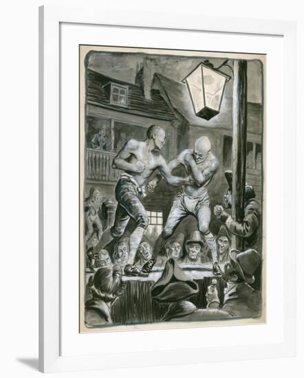 Street Bare Knuckle Fight-Peter Jackson-Framed Giclee Print