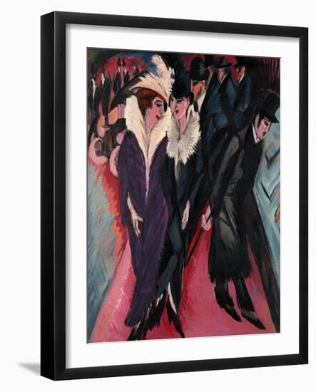 Street, Berlin-Ernst Ludwig Kirchner-Framed Art Print