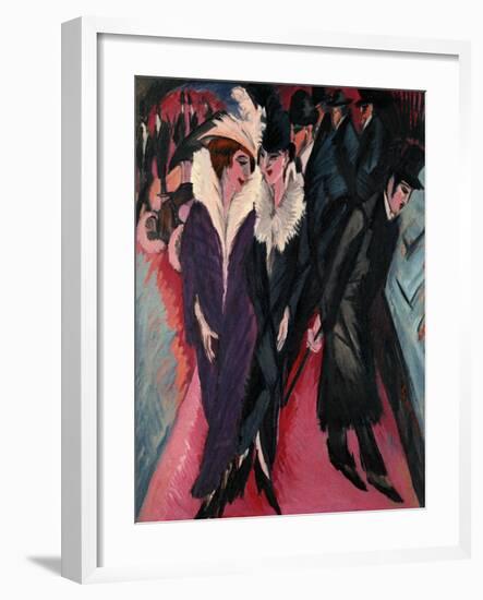 Street, Berlin-Ernst Ludwig Kirchner-Framed Art Print