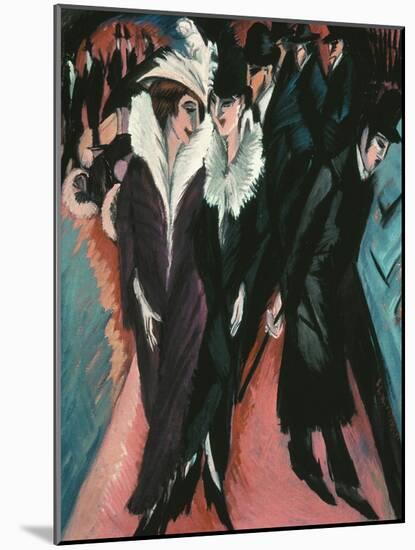 Street, Berlin-Ernst Ludwig Kirchner-Mounted Giclee Print