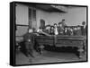 Street Boys Playing Billiards at the Boys Club Photograph - New Haven, CT-Lantern Press-Framed Stretched Canvas