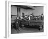 Street Boys Playing Billiards at the Boys Club Photograph - New Haven, CT-Lantern Press-Framed Art Print