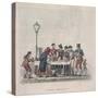 Street Breakfast, London, 1825-G Hunt-Stretched Canvas