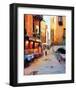 Street Café after Rain-Haixia Liu-Framed Art Print