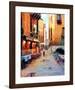 Street Café after Rain-Haixia Liu-Framed Art Print