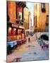 Street Café after Rain-Haixia Liu-Mounted Art Print