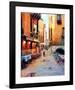 Street Café after Rain-Haixia Liu-Framed Art Print