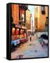 Street Café after Rain-Haixia Liu-Framed Stretched Canvas