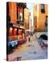 Street Café after Rain-Haixia Liu-Stretched Canvas