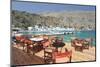 Street Cafe at the Promenade, Loutro, South Crete, Crete, Greek Islands, Greece, Europe-Markus Lange-Mounted Photographic Print