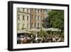 Street Cafe, Doma Square, Riga, Latvia, Baltic States-Gary Cook-Framed Photographic Print