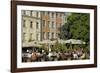 Street Cafe, Doma Square, Riga, Latvia, Baltic States-Gary Cook-Framed Photographic Print