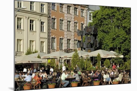 Street Cafe, Doma Square, Riga, Latvia, Baltic States-Gary Cook-Mounted Photographic Print