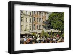 Street Cafe, Doma Square, Riga, Latvia, Baltic States-Gary Cook-Framed Photographic Print