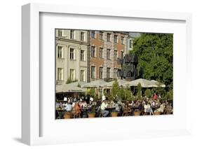 Street Cafe, Doma Square, Riga, Latvia, Baltic States-Gary Cook-Framed Photographic Print