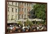 Street Cafe, Doma Square, Riga, Latvia, Baltic States-Gary Cook-Framed Photographic Print