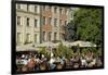 Street Cafe, Doma Square, Riga, Latvia, Baltic States-Gary Cook-Framed Photographic Print