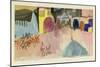 Street Cafe in Tunis, 1914-Paul Klee-Mounted Giclee Print