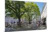 Street cafe on St. Johanner Markt Square in the Old Town, Saarbrucken, Saarland, Germany, Europe-Hans-Peter Merten-Mounted Photographic Print