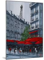 Street Café, Paris-Geoff King-Mounted Giclee Print