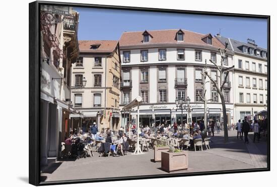 Street Cafe, Place De La Cathedrale, Colmar, Alsace, France, Europe-Markus Lange-Framed Photographic Print