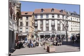 Street Cafe, Place De La Cathedrale, Colmar, Alsace, France, Europe-Markus Lange-Mounted Photographic Print