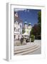 Street Cafe, St. Johann Church, Donaueschingen, Black Forest, Baden Wurttemberg, Germany-Markus Lange-Framed Photographic Print