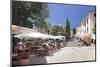 Street Cafes and Restaurant at Market Place Placa Major, Pollenca, Majorca-Markus Lange-Mounted Photographic Print