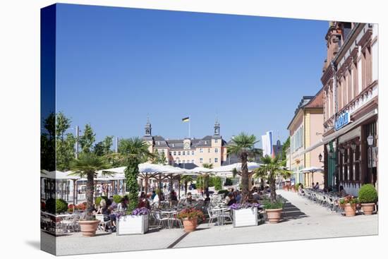 Street Cafes and Schloss Schwetzingen Palace-Markus-Stretched Canvas