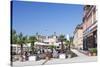 Street Cafes and Schloss Schwetzingen Palace-Markus-Stretched Canvas